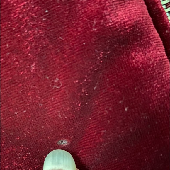 LEOLA COUTURE velvet puffer burgundy full zip fully lined cropped coat size M - Picture 14 of 14